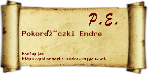 Pokoráczki Endre névjegykártya
